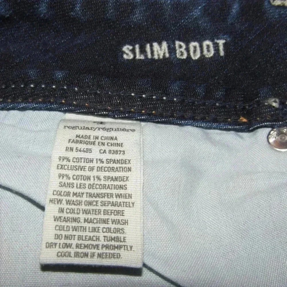 AMERICAN EAGLE Slim Boot Stretch Dark Wash Jeans Size 4 - Picture 6 of 7